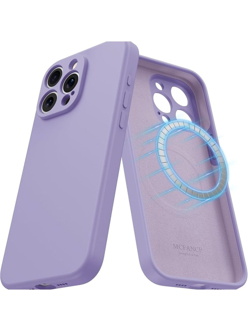 MCFANCE Silicone Magnetic for iPhone 15 Pro Max Case, Compatible with MagSafe